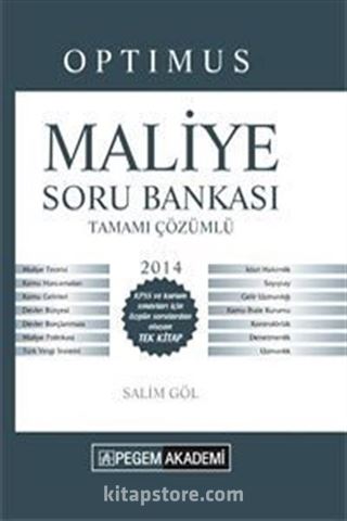 2015 KPSS A Grubu Optimus Maliye Tamamı Çözümlü Soru Bankası