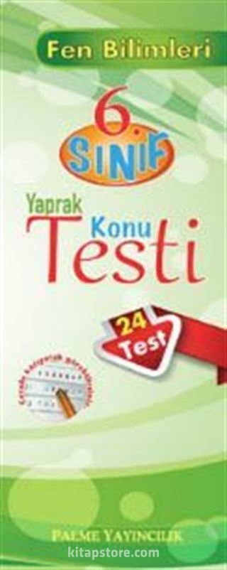 6.Sınıf Fen Bilimleri Yaprak Konu Testi (24 Test)