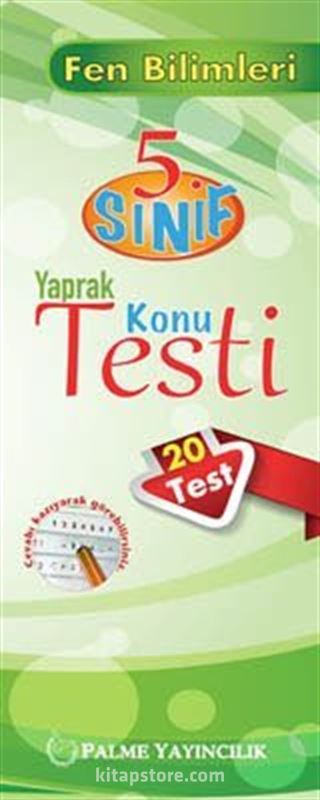 5.Sınıf Fen Bilimleri Yaprak Konu Testi (20 Test)