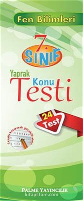 7.Sınıf Fen Bilimleri Yaprak Konu Testi (24 Test)