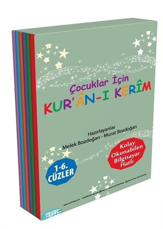 Çocuklar İçin Kur'an-ı Kerim 1- 6. Cüzler (6 Kitaplık Set)