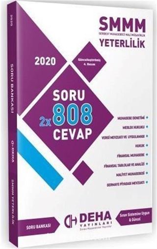 SMMM Yeterlilik 2x808 Soru-Cevap Soru Bankası Kitabı