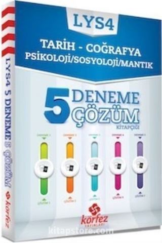 LYS 4 Tarih-Coğrafya Psikoloji-Sosyoloji-Mantık 5 Deneme Çözüm Kitapçığı