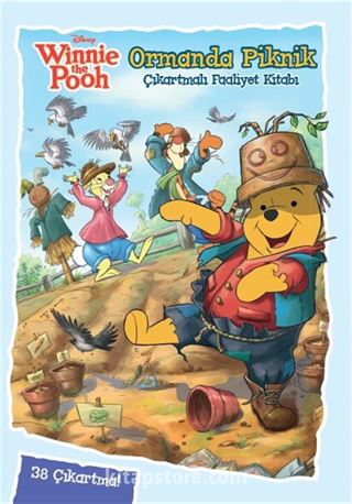 Disney Winnie the Pooh Ormanda Piknik Çıkartmalı Boyama