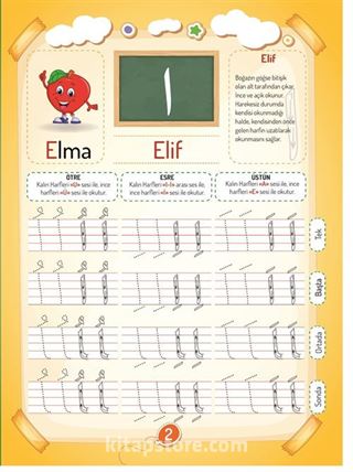 Yazıyorum Siliyorum Elifba (Kod:Ayfa202)