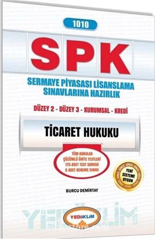 SPK 1010 Ticaret Hukuku (Düzey 2-Düzey 3- Kurumsal - Kredi)