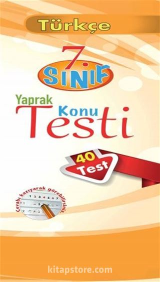 7. Sınıf Türkçe Yaprak Konu Testi (40 Test)