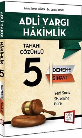 Adli Yargı Hakimlik Tamamı Çözümlü 5 Deneme Sınavı