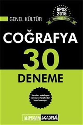 2015 KPSS Coğrafya 30 Deneme
