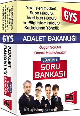 2015 GYS Adalet Bakanlığı Çözümlü Soru Bankası (Özgün Sorular-Önemli Hatırlatmalar)