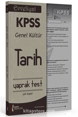 KPSS Tarih Çek Kopar Yaprak Test 2015