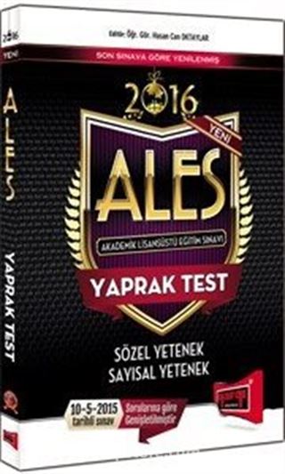 2016 ALES Yaprak Test Sözel Yetenek-Sayısal Yetenek