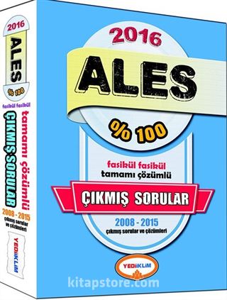 2016 %100 ALES Fasikül Fasikül Tamamı Çözümlü Çıkmış Sorular (2008-2015)