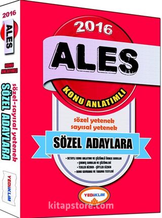 2016 ALES Konu Anlatımlı Sözel Adaylara