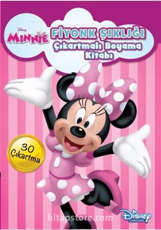 Disney Minnie Fiyonk Şıklığı Çıkartmalı Boyama Kitabı