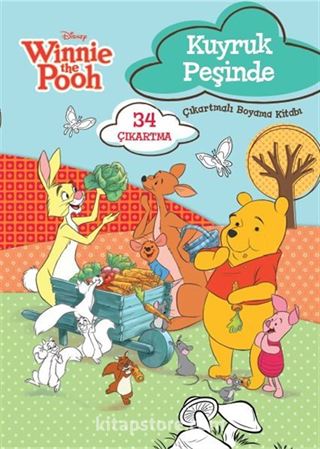 Winnie The Pooh Kuyruk Peşinde Çıkartmalı Boyama Kitabı