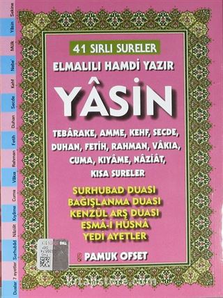 41 Yasin Türkçe Okunuşlu ve Açıklamalı - Fihristli (Cep Boy) (Kod:Yas-207)