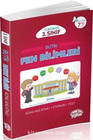 İlkokul 3. Sınıf Butik Fen Bilimleri Konu Anlatımlı