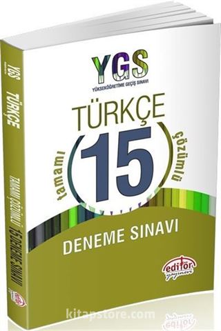 YGS Türkçe Tamamı Çözümlü 15 Deneme Sınavı