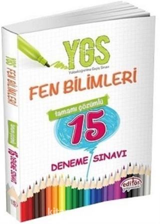 YGS Fen Bilimleri Tamamı Çözümlü 15 Deneme Sınavı