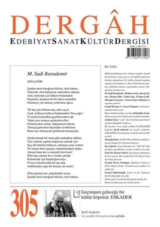 Dergah Edebiyat Sanat Kültür Dergisi Sayı:305 Temmuz 2015