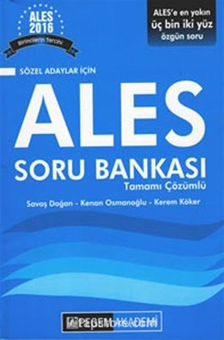 2016 ALES Sözel Adaylar İçin Soru Bankası Tamamı Çözümlü