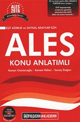 2016 ALES Eşit Ağırlık ve Sayısal Adaylar İçin Konu Anlatımlı