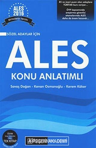 2016 ALES Sözel Adaylar için Konu Anlatımlı