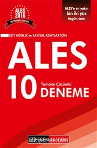 2016 ALES Eşit Ağırlık ve Sayısal Adaylar İçin Tamamı Çözümlü 10 Deneme