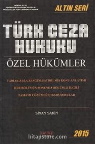 Türk Ceza Hukuku Özel Hükümler / Altın Seri