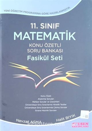 11. Sınıf İleri Düzey Matematik Konu Özetli Soru Bankası Fasikül Seti