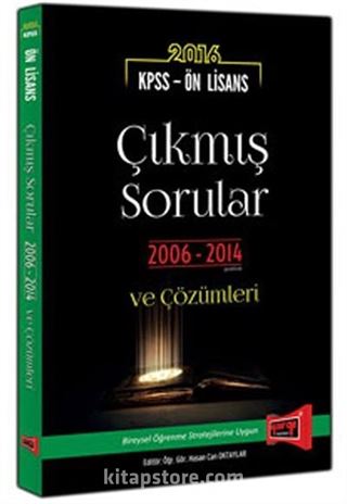 2016 KPSS Ön Lisans 2006-2014 Çıkmış Sorular ve Çözümleri