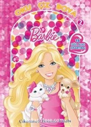 Barbie Oku Çiz Boya 2 / Çıkartmalı Boyama