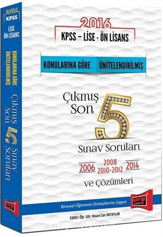 2016 KPSS Lise-Ön Lisans Çıkmış Son 5 Sınav Soruları