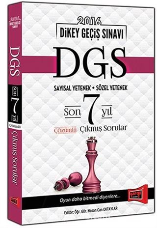 2016 DGS Sayısal Yetenek Sözel Yetenek Son 7 Yıl Çözümlü Çıkmış Sorular