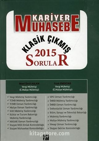 2015 Kariyer Muhasebe Klasik Çıkmış Sorular