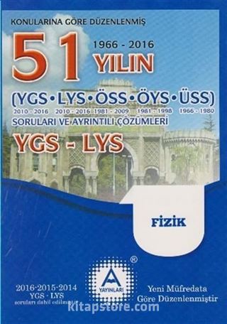 51 Yılın YGS LYS Fizik Soruları ve Ayrıntılı Çözümleri