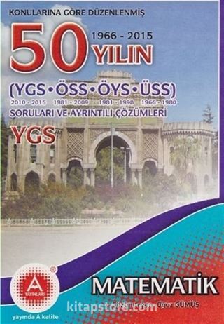 YGS Matematik 50 Yılın Soruları ve Ayrıntılı Çözümleri