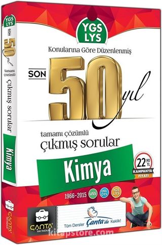 YGS - LYS Kimya Son 50 Yıl Tamamı Çözümlü Çıkmış Sorular