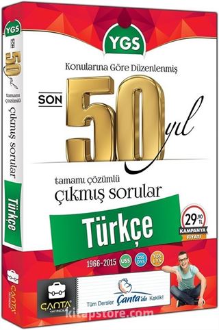 YGS Türkçe Son 50 Yıl Tamamı Çözümlü Çıkmış Sorular