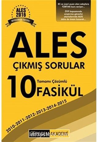 2016 Ales Tamamı Çözümlü 2010-2015 10 Fasikül Çıkmış Sınav Soruları