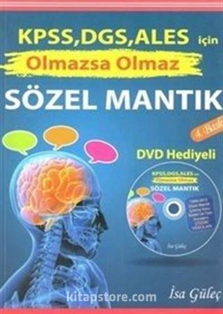 KPSS ALES DGS İçin Olmazsa Olmaz Sözel Mantık (Dvd Hediyeli)