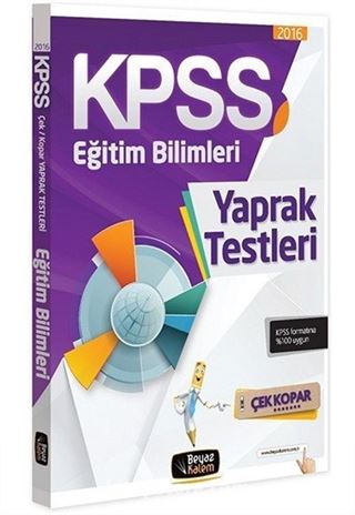 2016 KPSS Eğitim Bilimleri Çek Kopar Yaprak Test