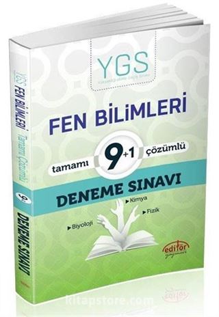 YGS Fen Bilimleri Tamamı 9+1 Çözümlü Deneme Sınavı