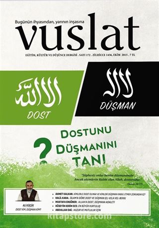 Vuslat Aylık Eğitim ve Kültür Dergisi Sayı:172 Ekim 2015