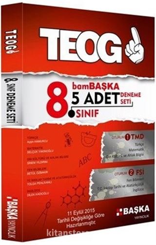 8. Sınıf TEOG 5 Adet Deneme Seti