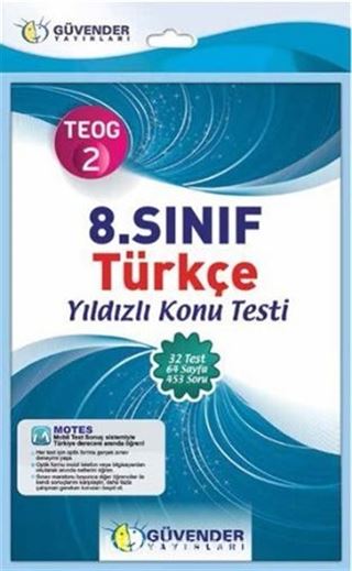 8. Sınıf Türkçe Yıldızlı Konu Testi TEOG 2