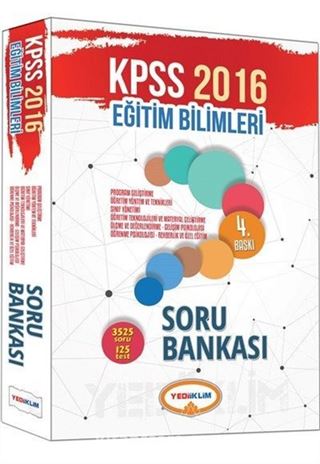 2016 KPSS Eğitim Bilimleri Soru Bankası