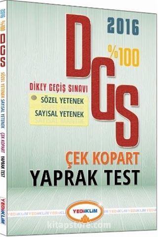 2016 %100 DGS Çek Kopart Yaprak Test