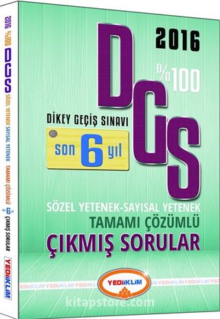 2016 %100 DGS Son 6 Yıl Sözel Yetenek-Sayısal Yetenek Tamamı Çözümlü Çıkmış Sorular